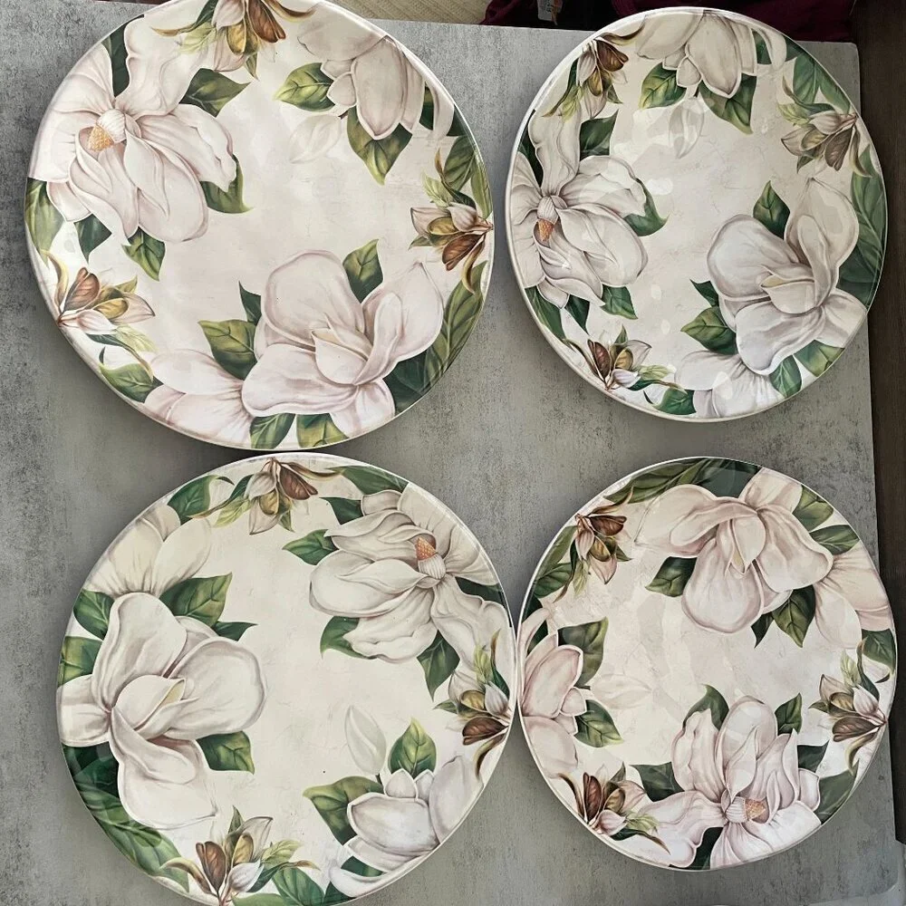 Pier 1 Magnolia Ironstone Floral Pattern 10.5